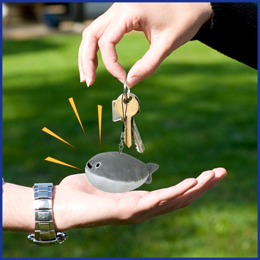 Cá Nhồi Bông Mềm Mại Có Âm Thanh Sacabambaspis Gắn Móc Khóa Giúp Thư Giãn Dễ Thương