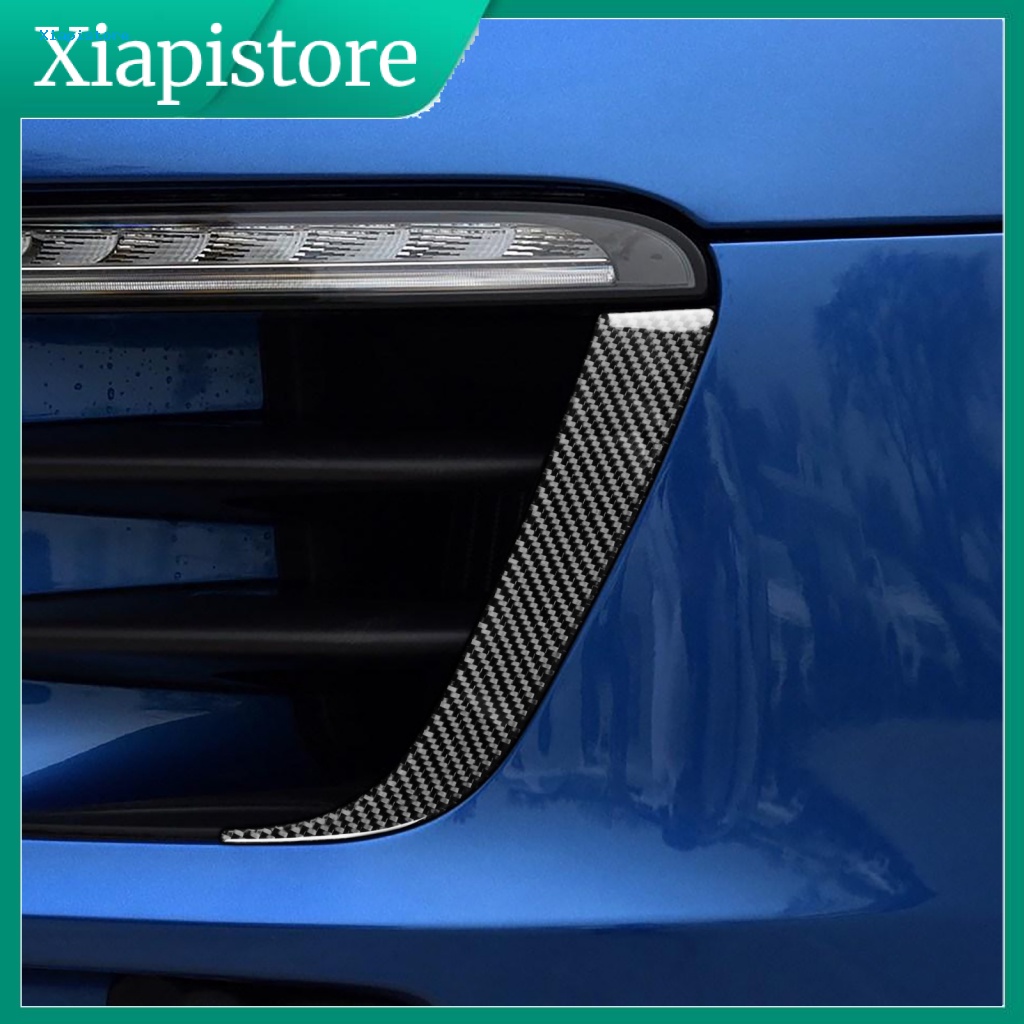 1 Cặp Miếng Dán Đèn Chạy Ban Ngày Họa Tiết Sợi Carbon DRL Cho Porsche Macan-Cayenne 14-18 L / R Drive