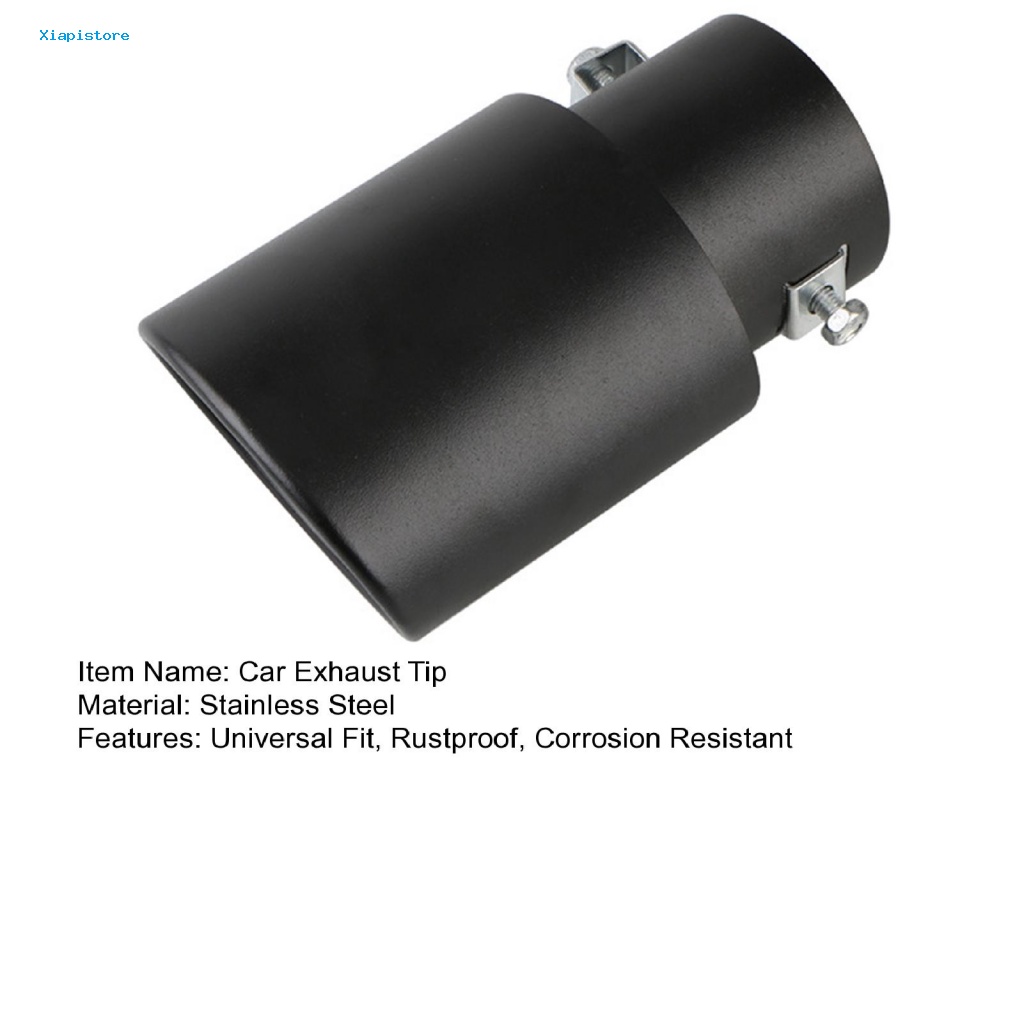 [Xiapistore] Đầu Ống Xả Xe Hơi Bằng Thép Không Gỉ Phủ Lớp Hoàn Thiện Đơn Giản Thông Dụng