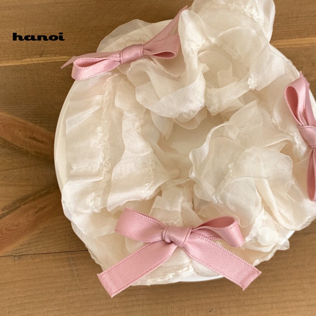 Dây Buộc Tóc Co Giãn Đính Nơ Xinh Xắn Cho Nữ