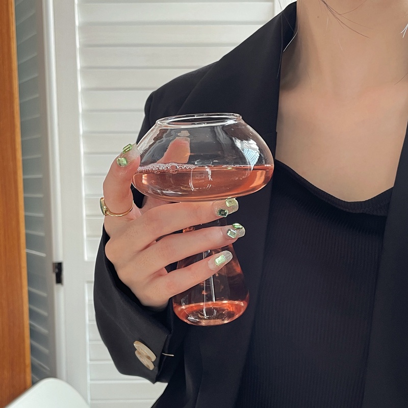 Cốc Thủy Tinh Hình Nấm Hoạt Hình Thời Trang Cho Gia Đình