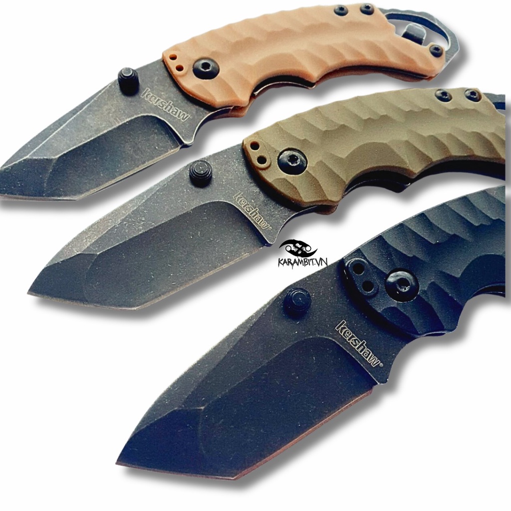 Dao Phượt Gấp Gọn kersaw Cao Cấp Siêu Cứng Thép Đen Chống Rĩ