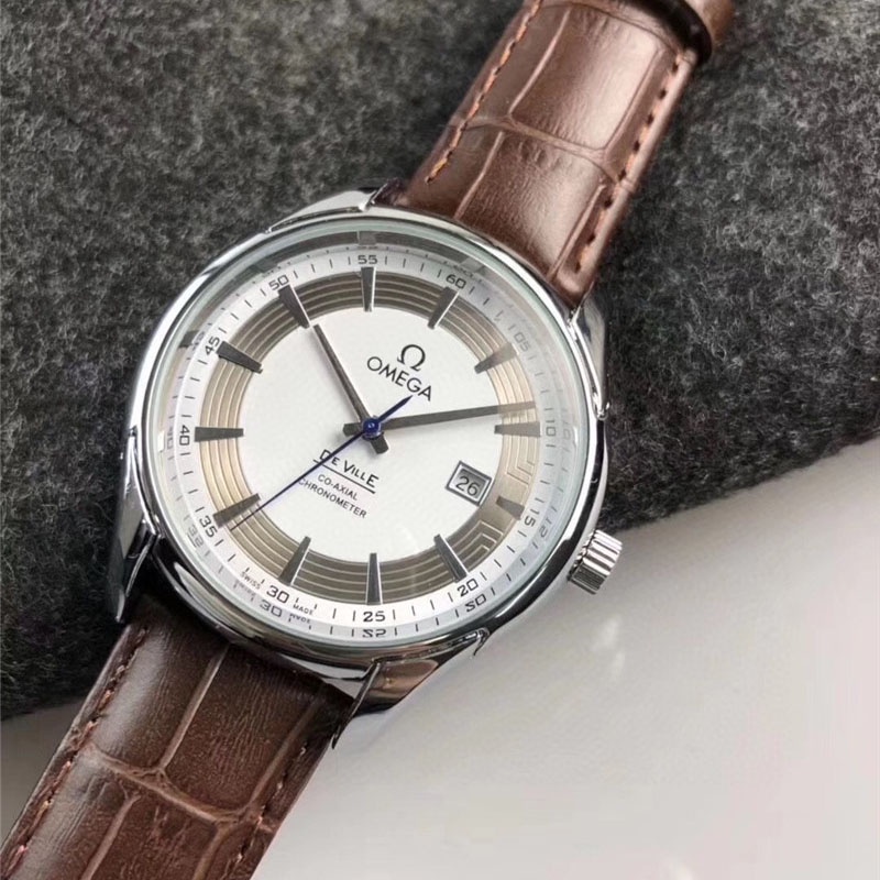 Đồng Hồ Quartz Nam Hiển Thị Ngày Với Dây Đeo Da OGA