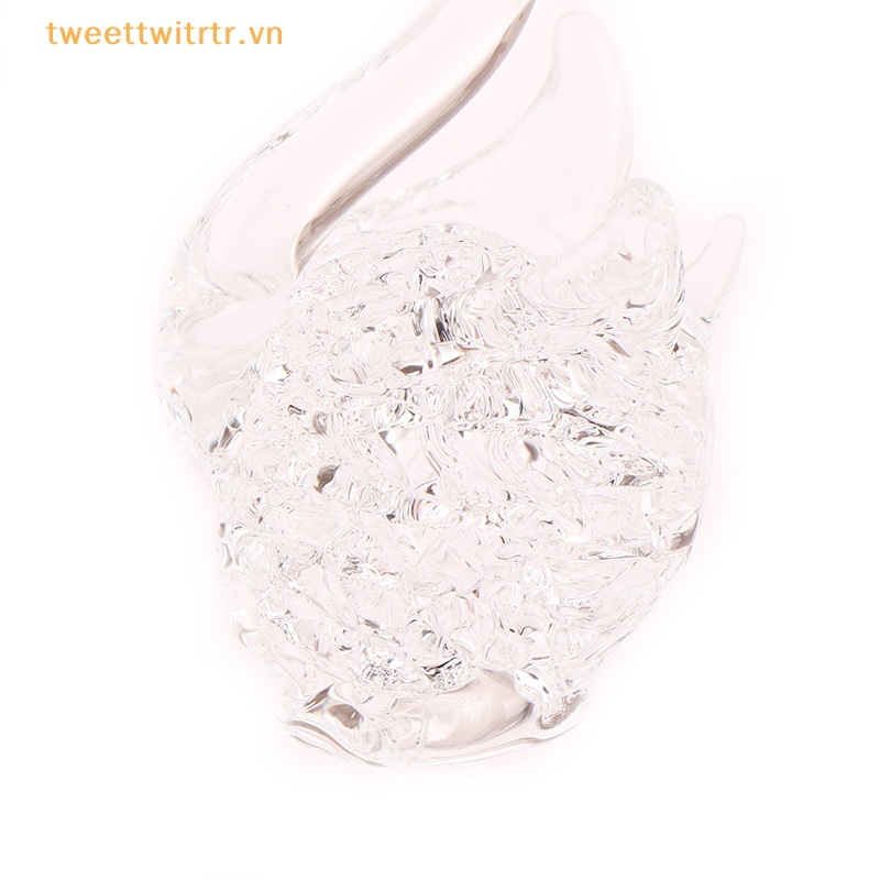 1 Bức Tượng Thiên Nga Bằng Thủy Tinh Pha Lê Trang Trí Bàn Làm Việc