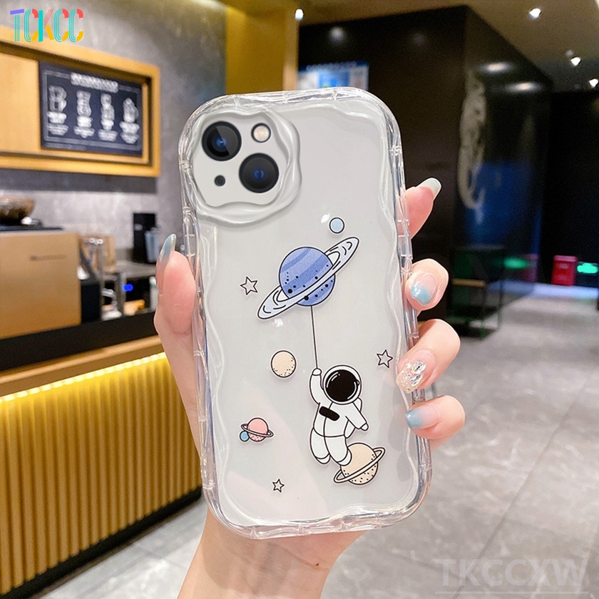 Ốp Điện Thoại Họa Tiết Phi Hành Gia Hoạt Hình Cho iPhone 14 13 12 11 Pro Max 14 Plus 6 6s 7 8 Plus X XR XS Max