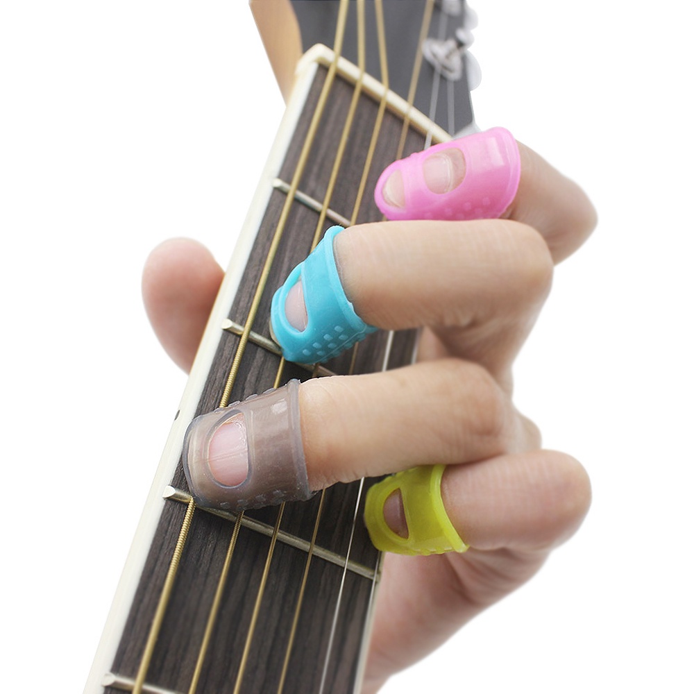Set 4 Vỏ Bọc Ngón Tay Chơi Đàn Guitar / Ukulele / Mandolin / Banjo Bằng Silicone