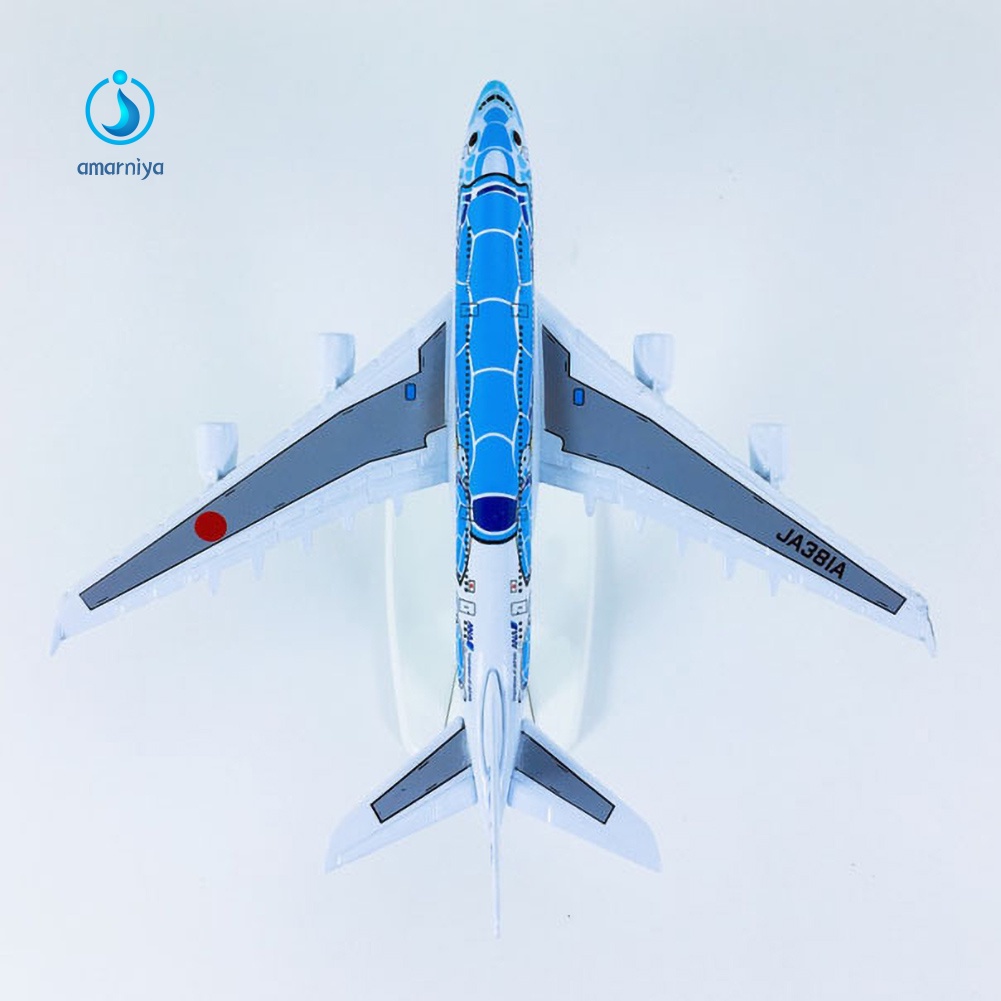 Mô Hình Máy Bay Mini AMAR 1 / 500 ANA A380 Chất Liệu Hợp Kim