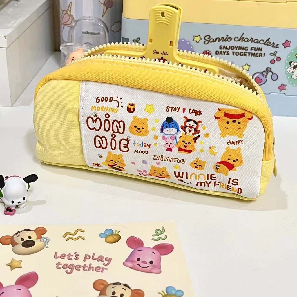 Hộp Bút Cỡ Lớn In Hình Gấu Pooh Disney Phong Cách Mới