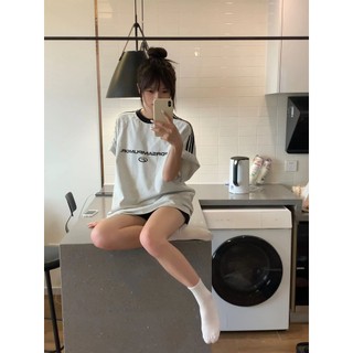 Áo Thun 100% Cotton Tay Ngắn Dáng Rộng Thời Trang Hàn Quốc Cho Nữ