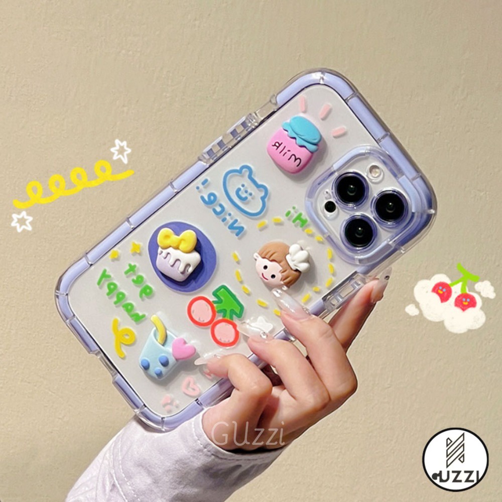 Ốp Điện Thoại TPU Mềm Chống Sốc Màu Dạ Quang 3D Dễ Thương Cho Iphone 7Plus 8Plus XR X XS 11 12 13 14 Pro Max