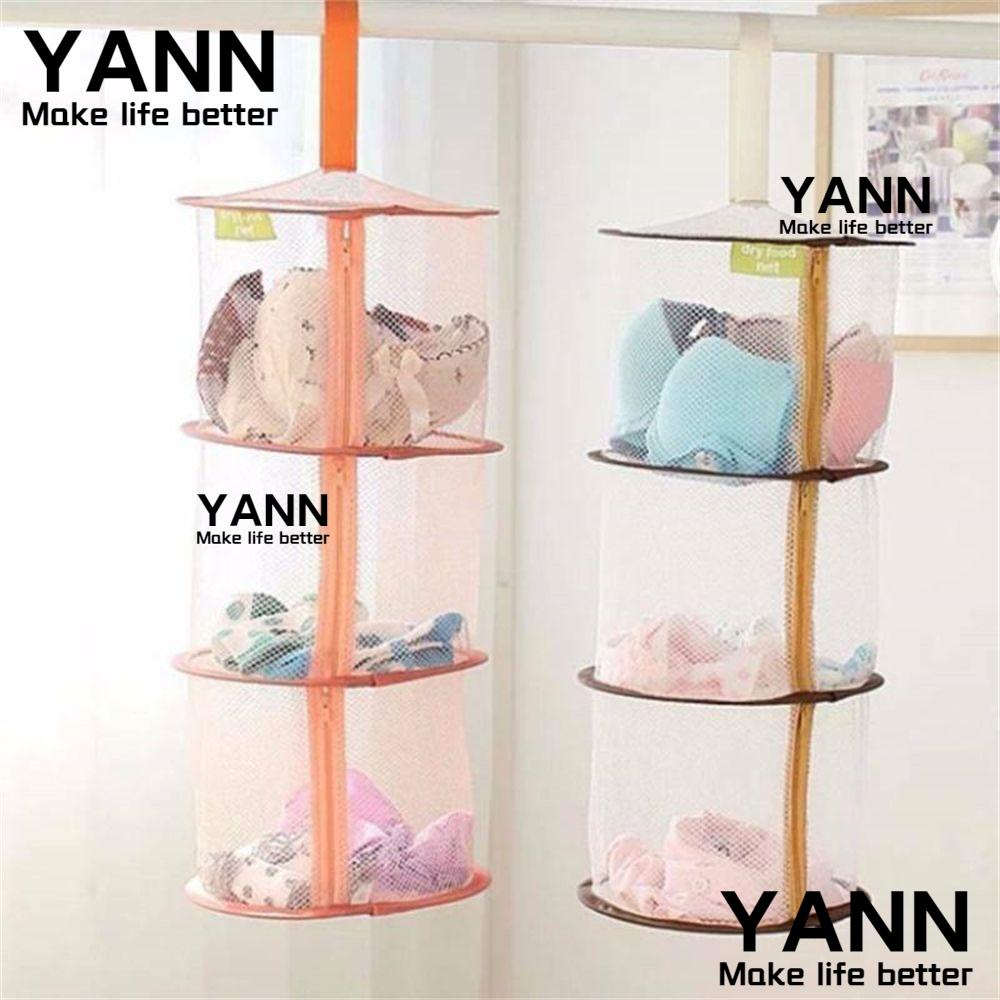 Túi Lưới Treo Phơi Đồ 3 Tầng Hình Trụ Tiện Dụng Cho Phòng Tắm / Gia Đình