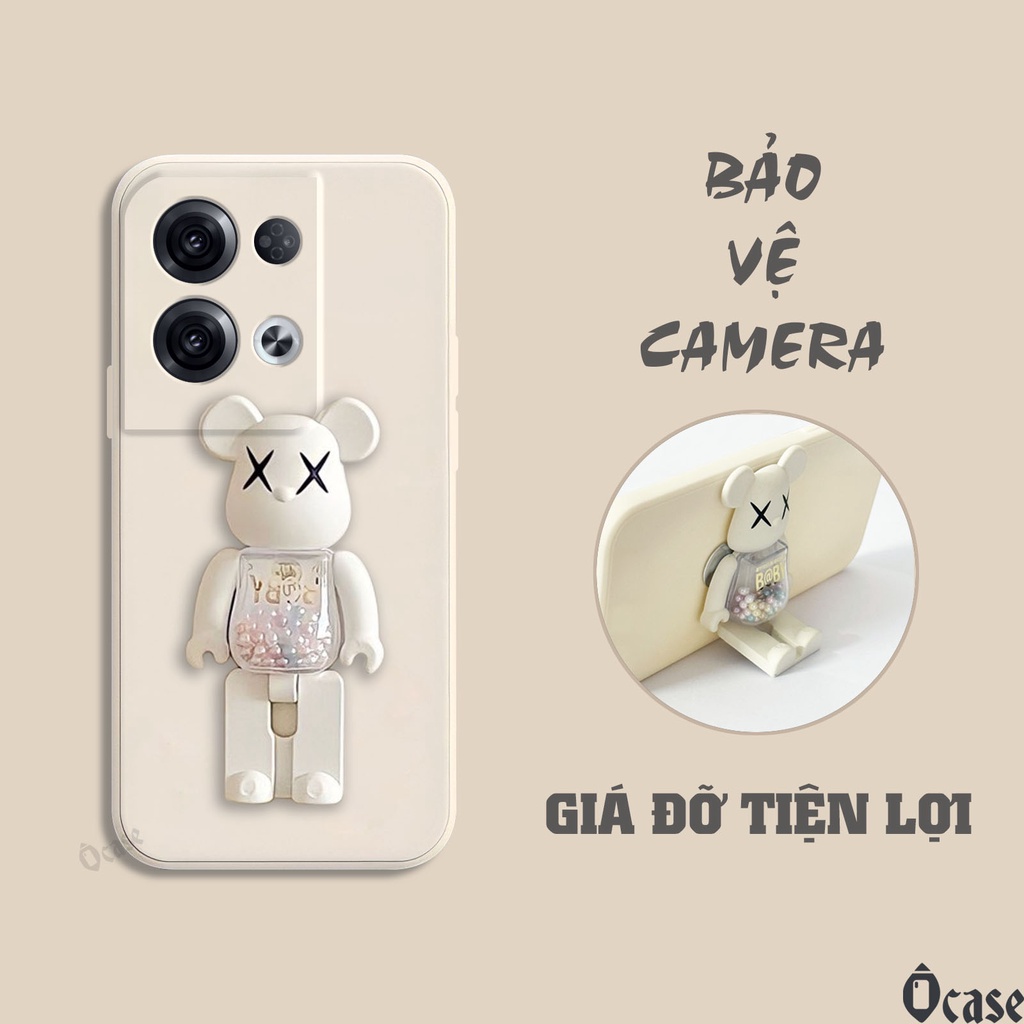 Ốp lưng Oppo Reno 8 / Reno 8 Pro / Reno 9 / Reno 9 Pro Plus mô hình gấu kiêm giá đỡ tiện dụng