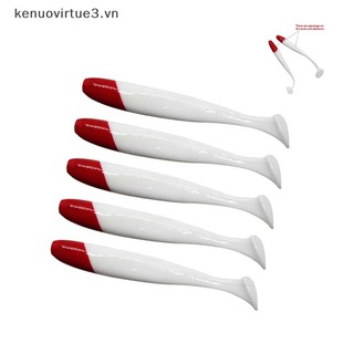 Set 5 mồi câu cá giả hình con sâu bằng silicon mềm tiện dụng