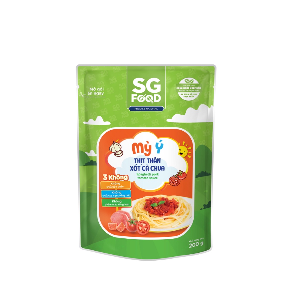 Mỳ Ý SG Food thịt thăn xốt cà chua 200g