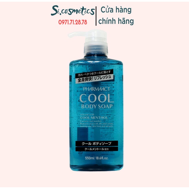 Sữa Tắm Cool Body Soap pharmaact Nhật Bản 550ml