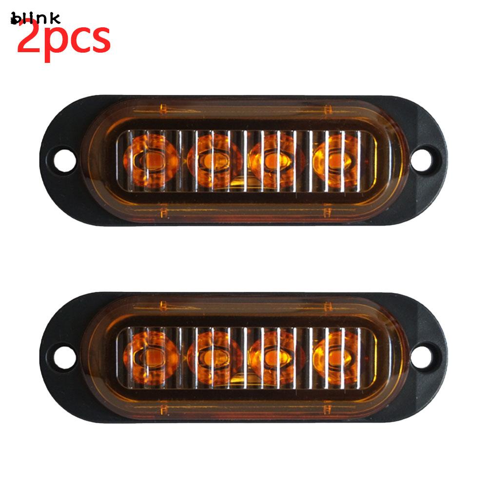 Set 2 Đèn Xi Nhan 4 Bóng LED Ánh Sáng Vàng Chuyên Dụng Cho Xe Tải