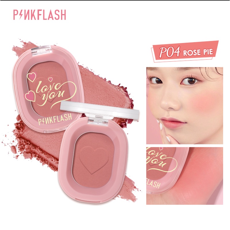 Phấn má hồng PINKFLASH trang điểm làm đẹp 11 màu tùy chọn cho mọi tone da 30g F01