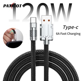 Dây cáp sạc nhanh type-c 120w 6a bằng hợp kim kẽm cho android & ios iphone