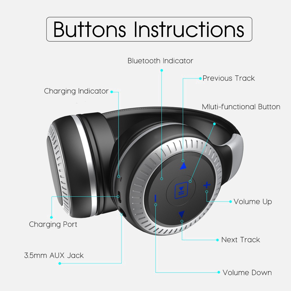 Tai Nghe Bluetooth  KAW-ZEALOT B20 Có Mic Thoại nút điều khiển cảm ứng, sử dụng liên tục 8h, âm thanh cực đỉnh
