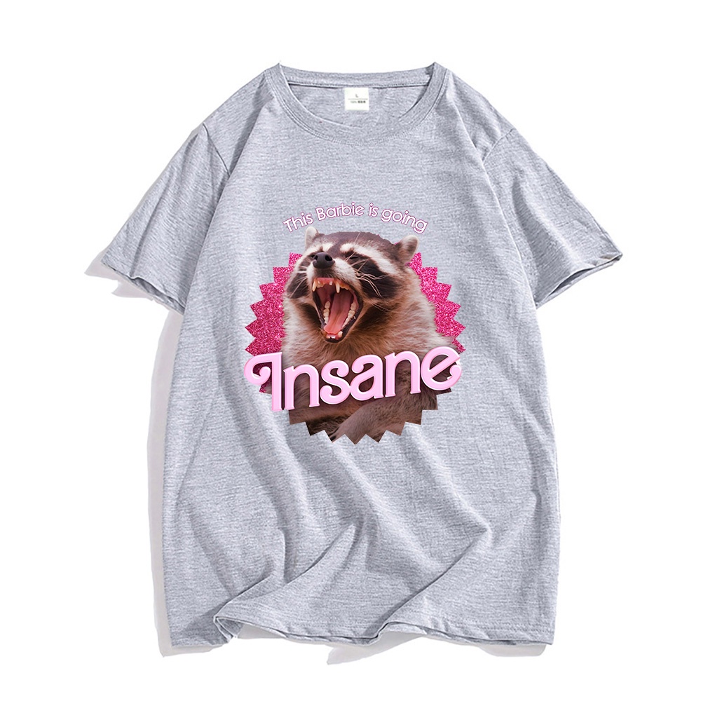 Áo Thun 100% Polyester In Hình Búp Bê Barbie Thời Trang Mùa Hè Unisex