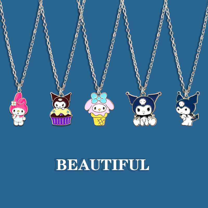 ❤Dây Chuyền Mặt Hình kuromi Hoạt Hình Dễ Thương Dành Cho Bạn Gái