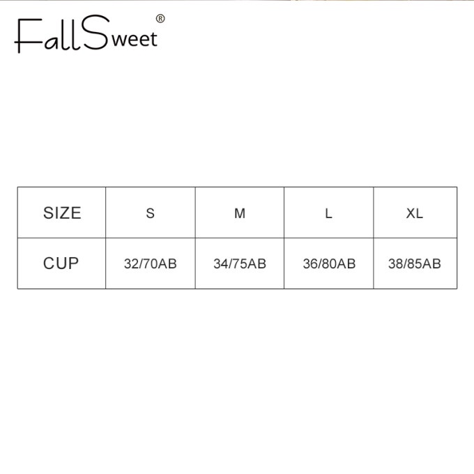 FallSweet 32-38 Áo Lót Nâng Ngực Không Gọng Không Đường Phong Cách Nhật Bản