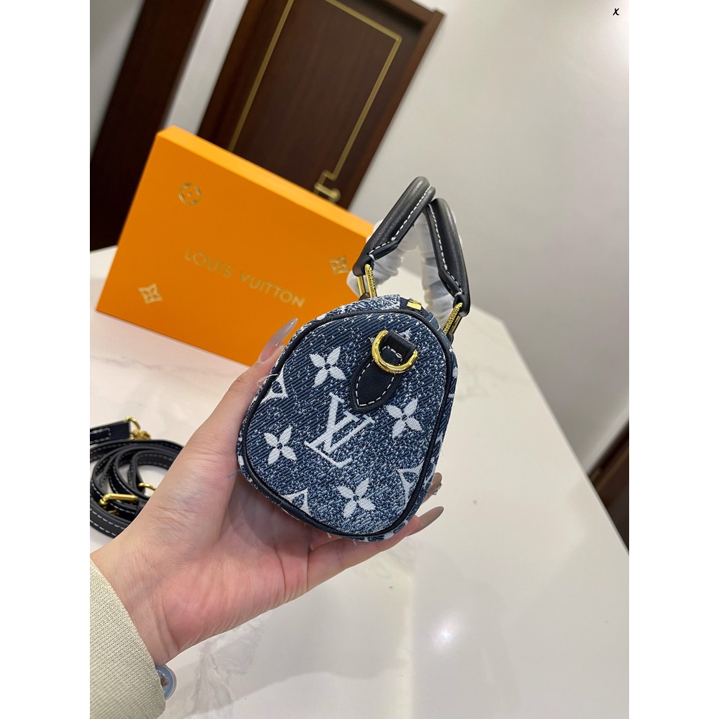 Túi Xách Denim Mini Hình Gối Thời Trang Cổ Điển Dành Cho Nữ