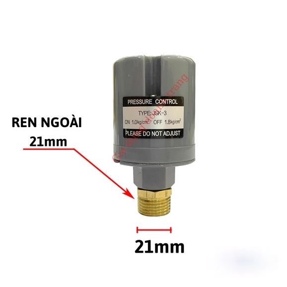 Rơ le máy bơm tăng áp, Rơ le máy bơm nước kiểu ren ngoài 12, 13, 14, 17, 21mm