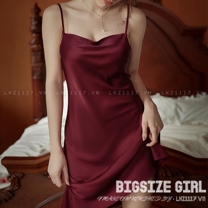 Váy Mặc Nhà Nữ Bigsize Đầm ngủ,Váy ngủ 2 dây lụa dáng suông mùa hè Phong cách Hàn Quốc Thời Trang đẹp