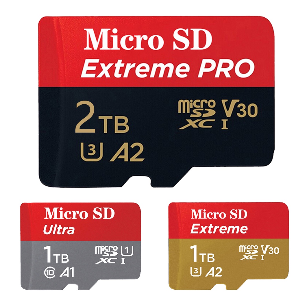 Thẻ Nhớ Micro 1TB / 2TB 100MB / S Chống Va Chạm Chống Sốc Chất Lượng Cao Cho Máy Ảnh