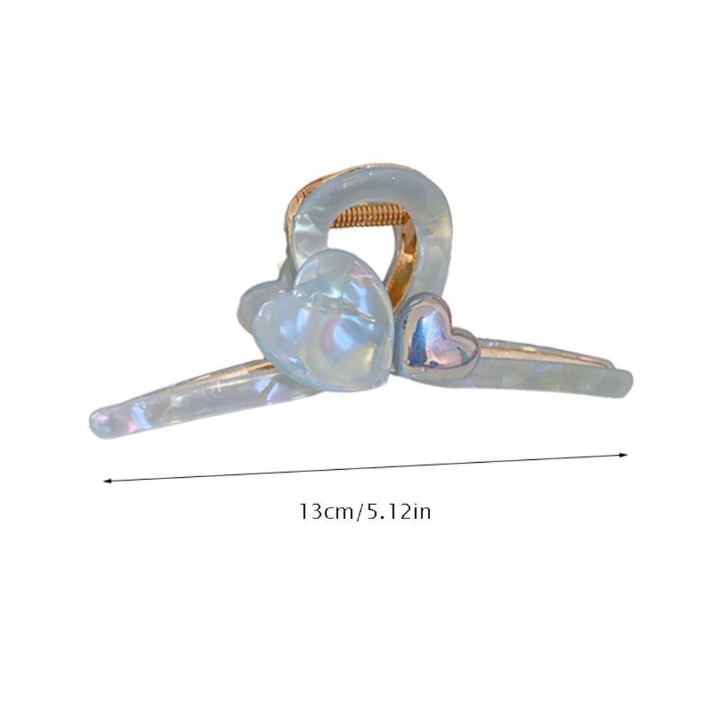 Kẹp Tóc Hình Trái Tim Acetic Acid Nhiều Màu Phong Cách Hàn Quốc Dễ Thương