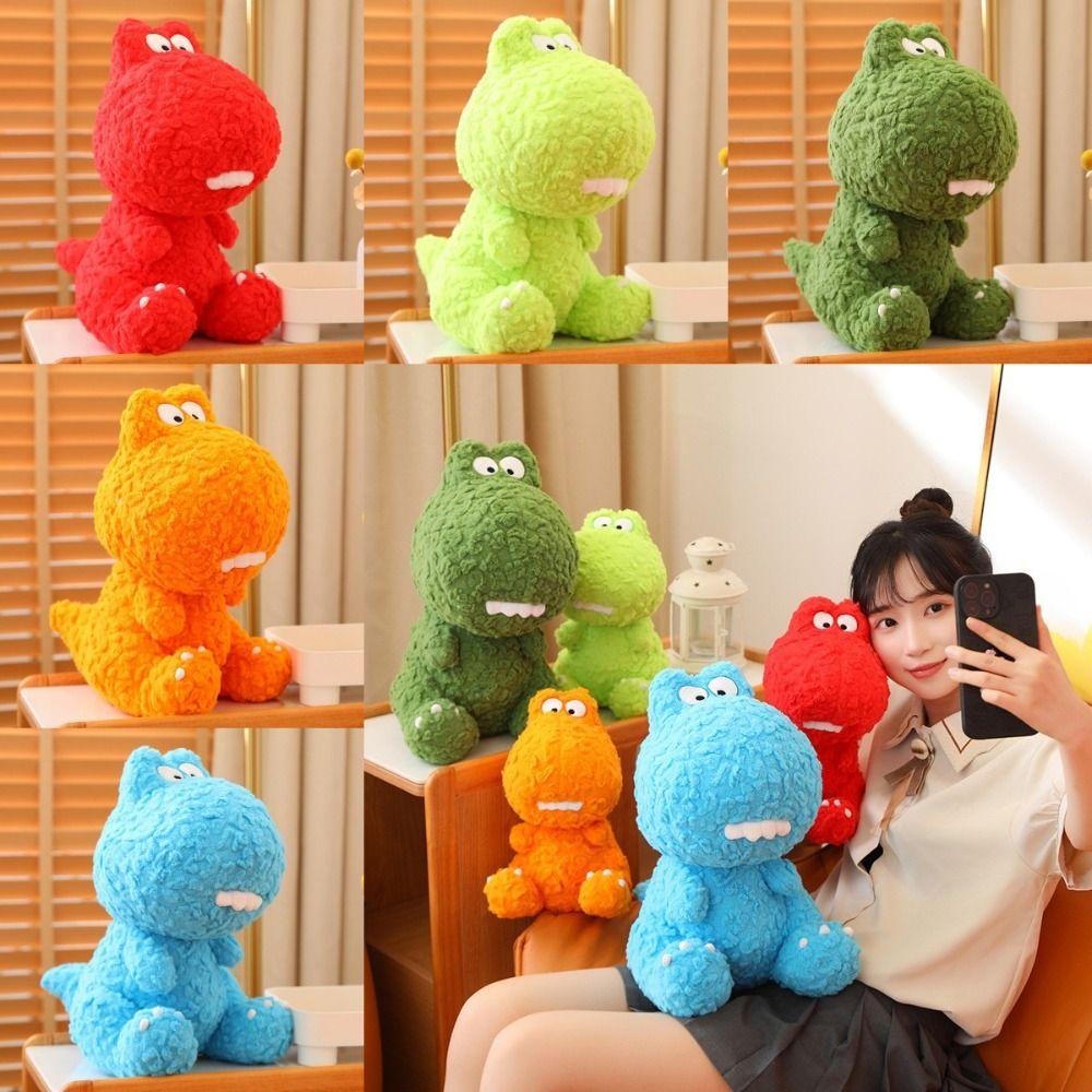 Đồ chơi nhồi bông Hình Khủng Long Màu Xanh Lá Dễ Thương Cho Bé