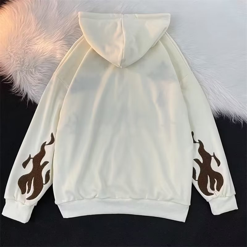 Áo Hoodie Dáng Rộng Thêu Chữ Thời Trang Cho Nam
