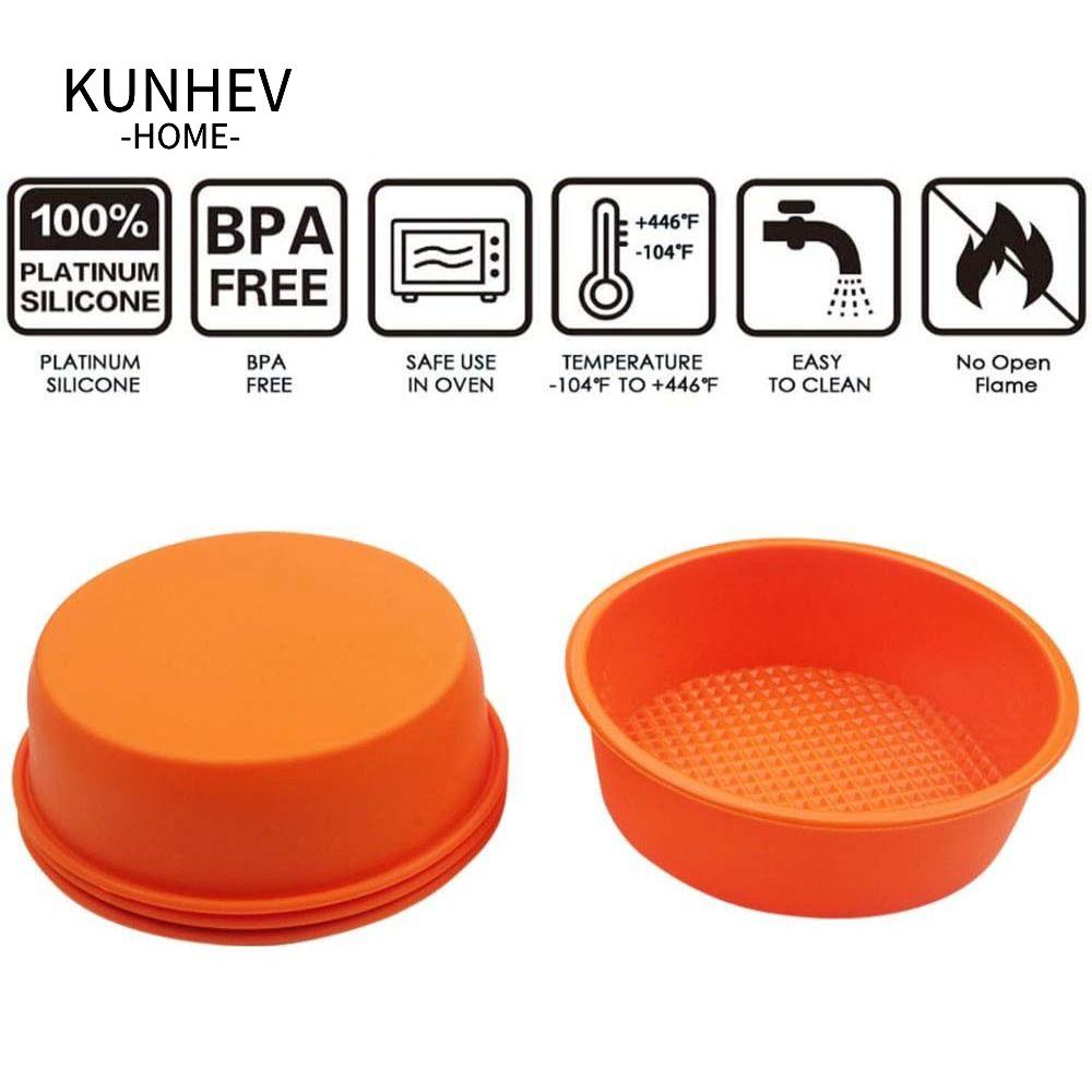 KUNHEV Bộ 4 Khuôn Silicone 5 Inch Dùng Làm Bánh Kẹo