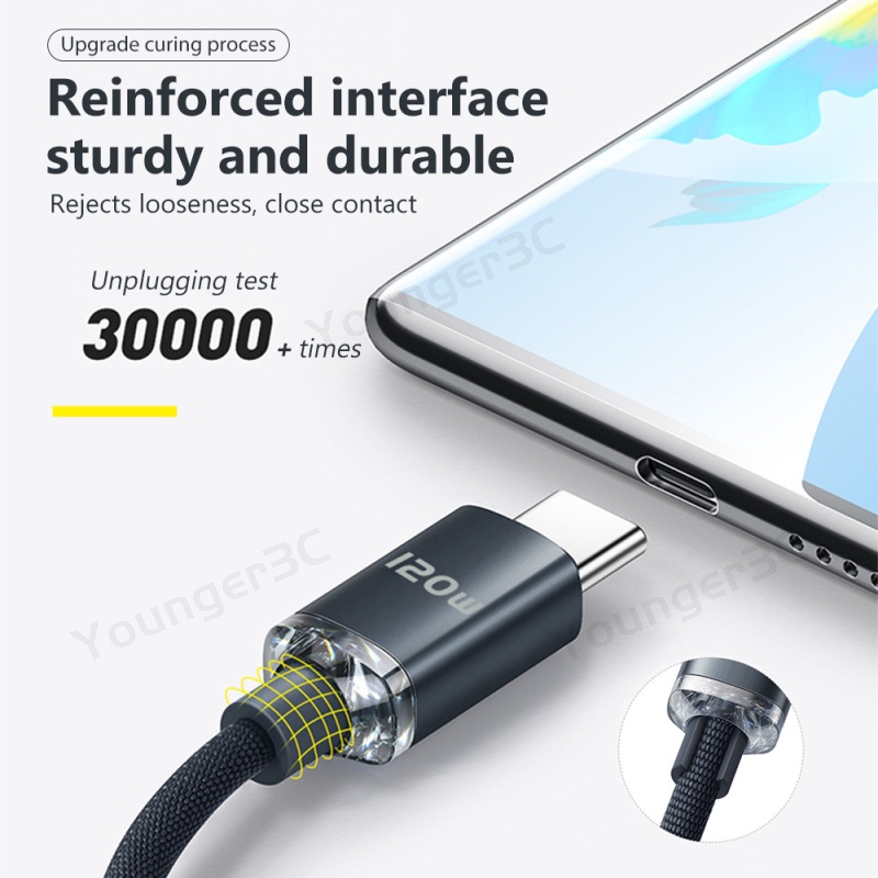 Dây Cáp Sạc Nhanh 120W 6A USB Chuyên Dụng Cho Huawei Realme PD