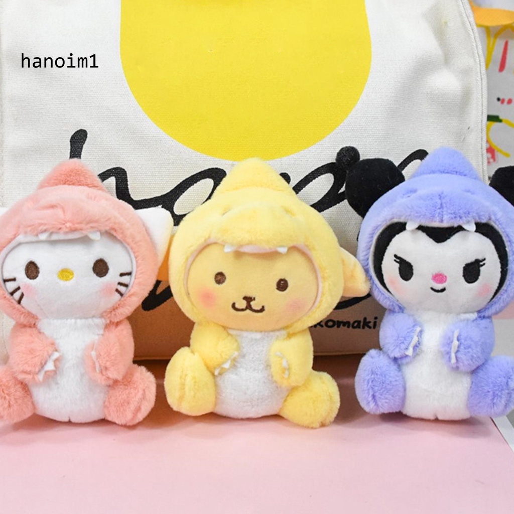 Ys2 15cm cartoon keychain dễ thương kitten puppy cross-dressing dinosaur doll khóa kim loại treo trang trí động vật nhồi bông mềm túi búp bê mặt dây chuyền vòng chìa khóa sang trọng kid girl gift