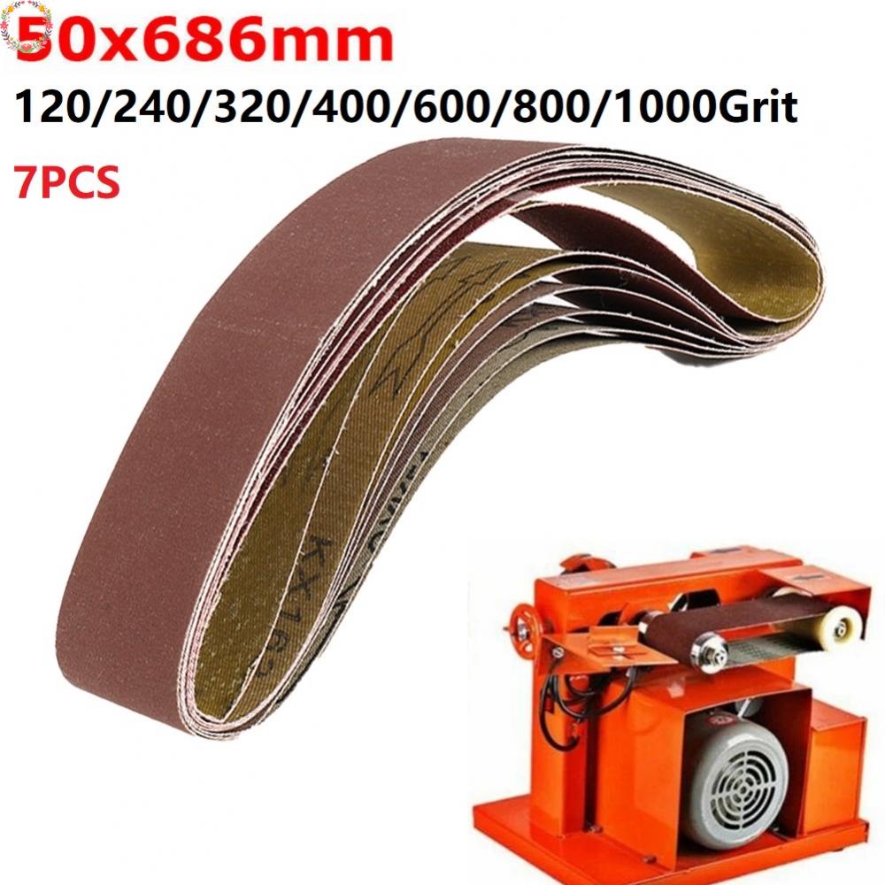 Đai nhám 7 cái 50x686mm mài mòn chế biến gỗ mài đánh bóng máy đánh bóng