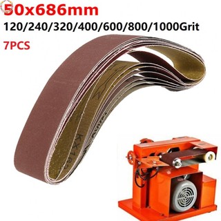 Đai chà nhám 7 chiếc 50x686mm Mài mòn chế biến gỗ mài Đánh bóng chà nhám