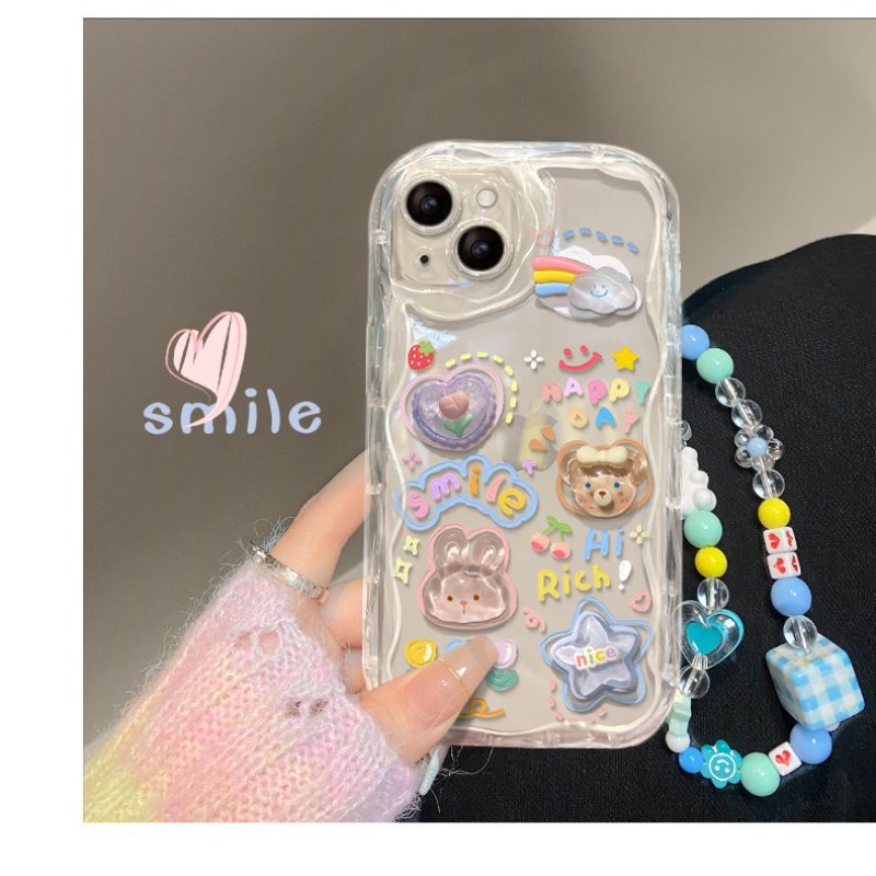 Iphone fresh cloud doodle bracelet all inclusive phone case for 7 7plus 8 8plus xs xr 11 12 13 14 pro plus promax