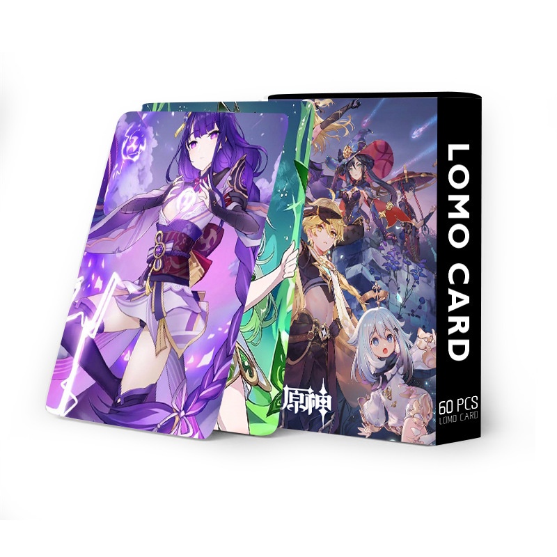 Genshin IMPACT Photocard Lomo Card Anime Collectibles 60 cái / hộp