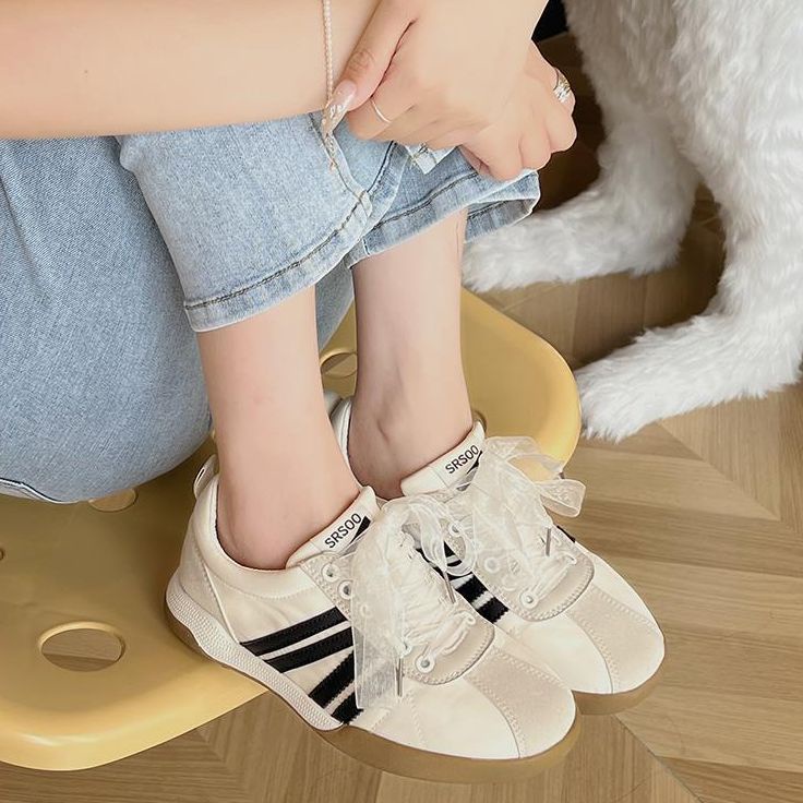 Giày forrest gump đế dày nhẹ và linh hoạt cho nữ 2023 mới mùa hè siêu hot sinh viên giày nhỏ màu trắng giày tập đức