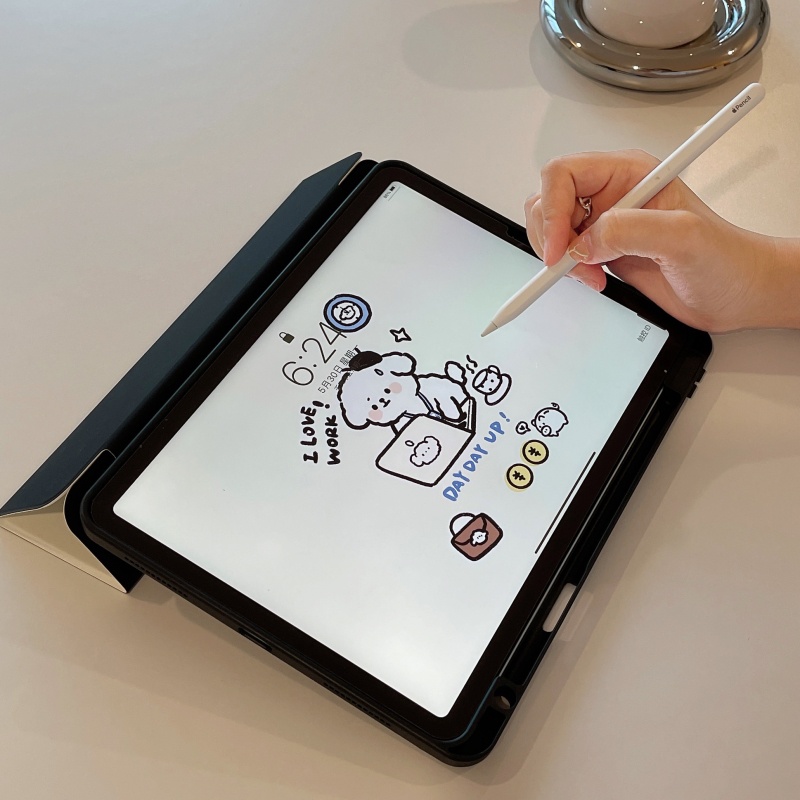 Phim hoạt hình con chó con dễ thương máy tính bảng silicone mềm chống sốc cho ipad mini 6/5 ipad 9,7 5 6th air 3/4/5 ipad 10,2 7th/8/9/10 pro 11 inch 2022 ipad pro 2021 2020 giá đỡ ipad
