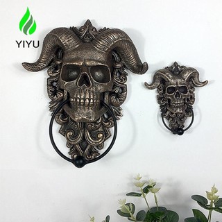 YIYU gõ cửa YIYU hình quỷ Satan/ đầu cừu địa ngục/ tượng dê bằng nhựa dùng trang trí nhà ở