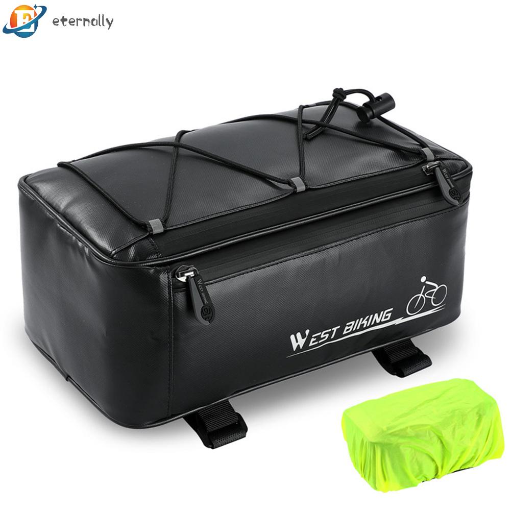 West biking 4l mtb bike back seat storage bag with rain cover saddle bag
