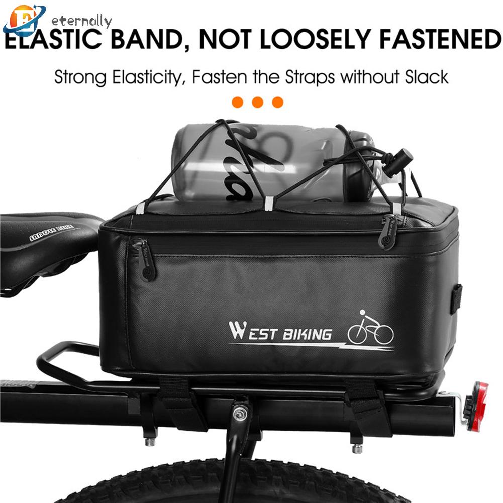 West biking 4l mtb bike back seat storage bag with rain cover saddle bag