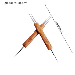 [global _ village] Móc tay cầm tre móc đôi dreadlock cho kiểu tóc dreadslock [vn]