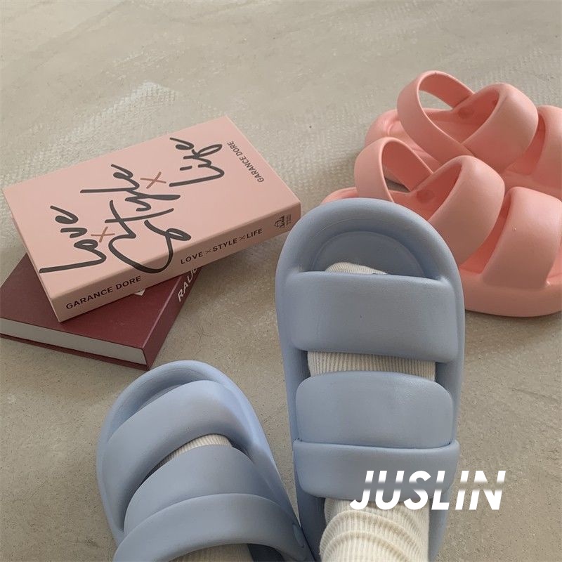 JUSLIN dép nữ dép cross dép bánh mì nữ dép bánh mì nữ 2023 NEW 080802