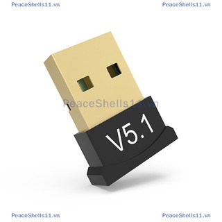 Peaceshells usb bluetooth 5.1 adapter transmitter receiver bluetooth audio bluetooth dongle wireless usb adapter for computer pc laptop.