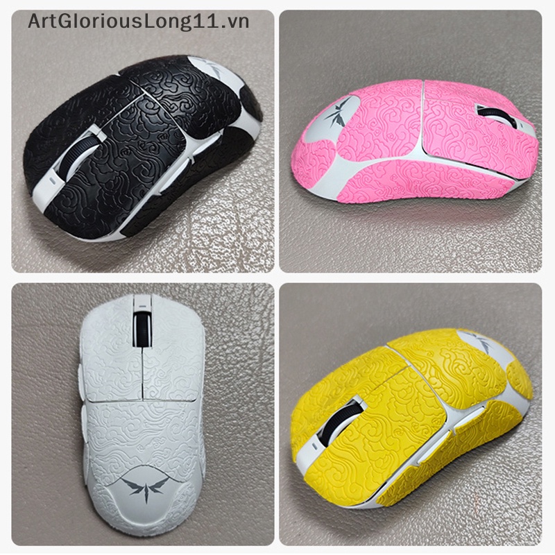 Artgloriouslong mouse grip tape skate sticker non slip suck sweat for vgn dragonfly f1 wireless gaming mouse.