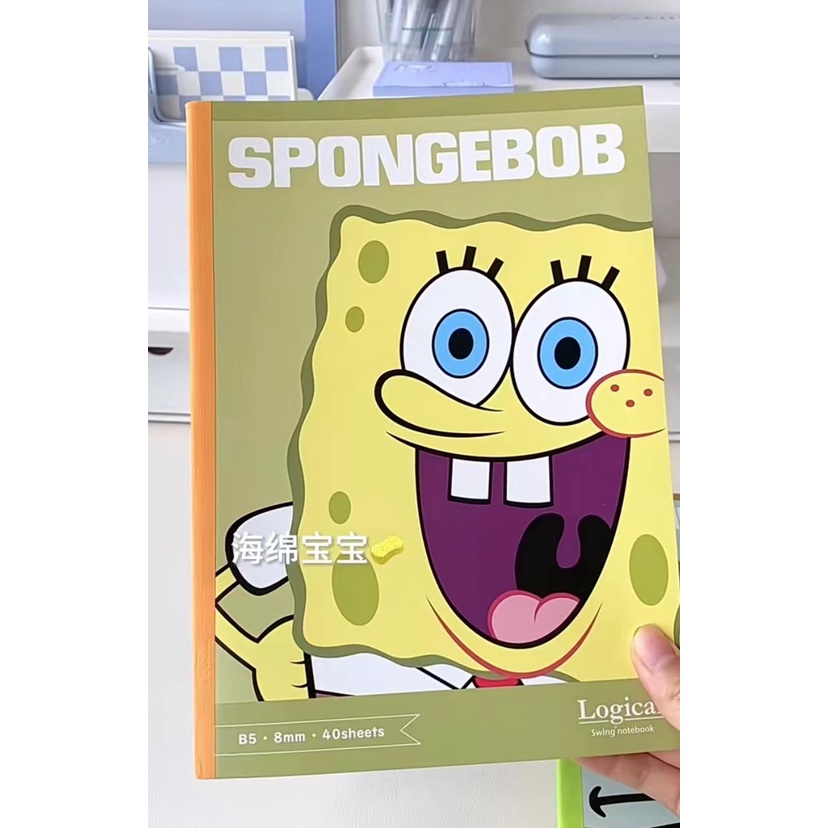 Tic tok little red book blogger pop spongebob squarepants family b5 notebook student notepad đồ dùng học tập cô gái phim hoạt hình dễ thương văn phòng phẩm